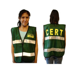 MayDay Green Vest with Reflective Stripes and 6 Pocket Large