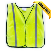 MayDay 11517 Yellow Mesh Safety Vest with Reflective Stripes