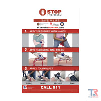 Cubix Safety STB-Poster Stop The Bleed Instructional Poster