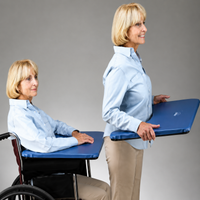 Skil-Care SofTop Lift-Away Wheelchair Tray – Padded Upper Body Support and Easy-Exit Dining Surface