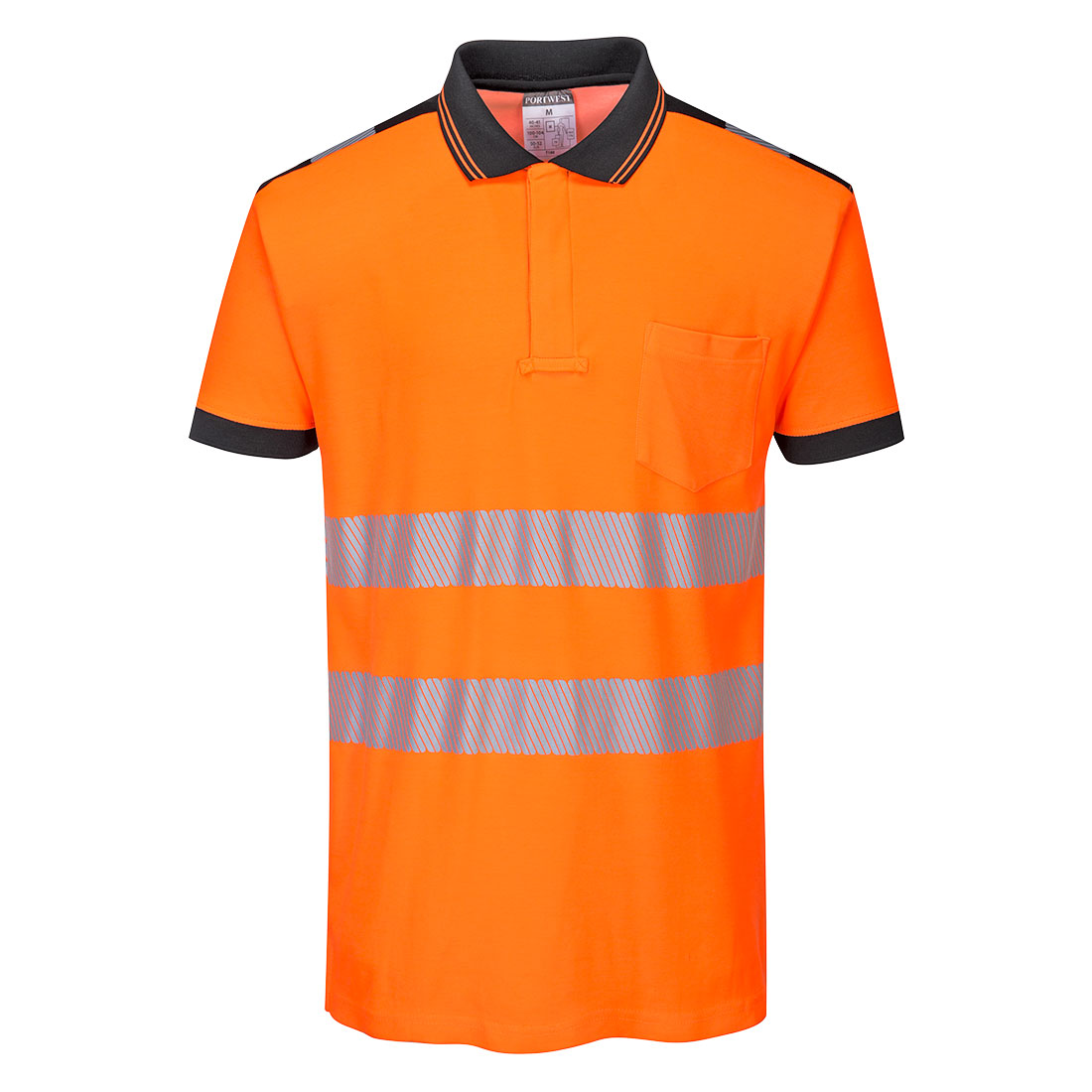 Portwest T180 PW3 Hi-Vis Cotton Comfort Polo Shirt S/S