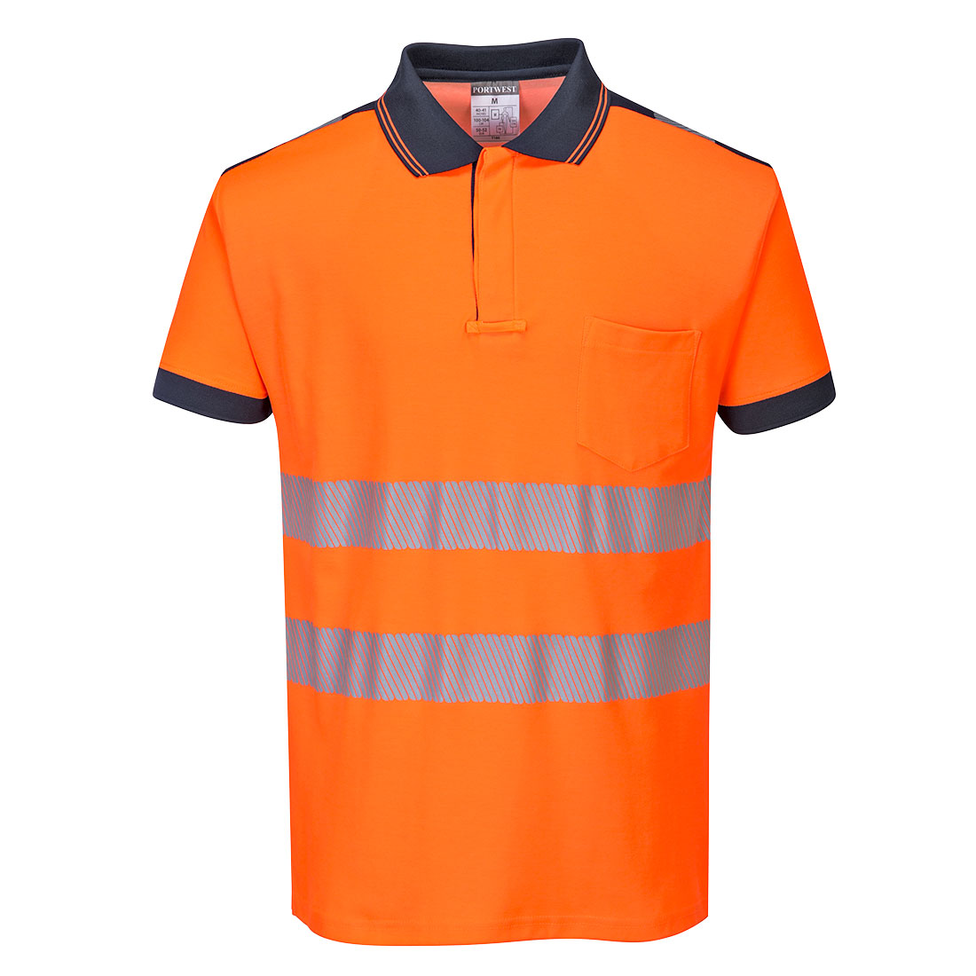 Portwest T180 PW3 Hi-Vis Cotton Comfort Polo Shirt S/S