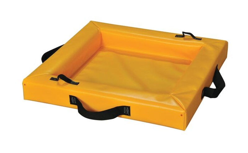 Justrite T8002 2’x3’x4”, 15 Gallon Capacity, Spill Containment Berm, Quik-Deploy™ SpillNEST™, Yellow