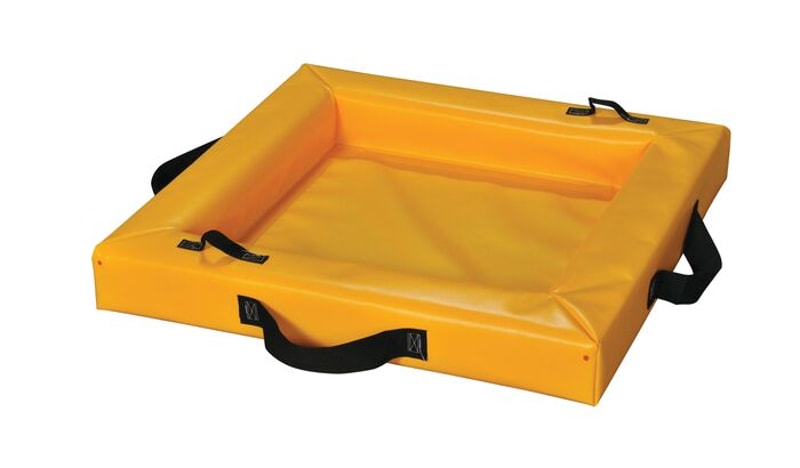Justrite T8006 4’x6’x4”, 60 Gallon Capacity, Spill Containment Berm, Quik-Deploy™ SpillNEST™, Yellow