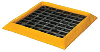 Justrite T8101G 1 Drum, 10 Gallon Capacity, Spill Containment Berm, With Grate, SpillNEST™, Yellow