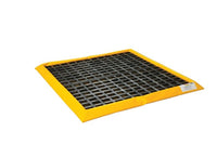 Justrite T8103G 4 Drum, 30 Gallon Capacity, Spill Containment Berm, With Grate, SpillNEST™, Yellow Industrial Safety Products
