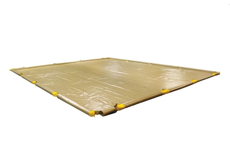 Justrite T820064 64in by 4.5in by 4.5in, Berm with Removable Foam Log, SpillNEST™, Yellow