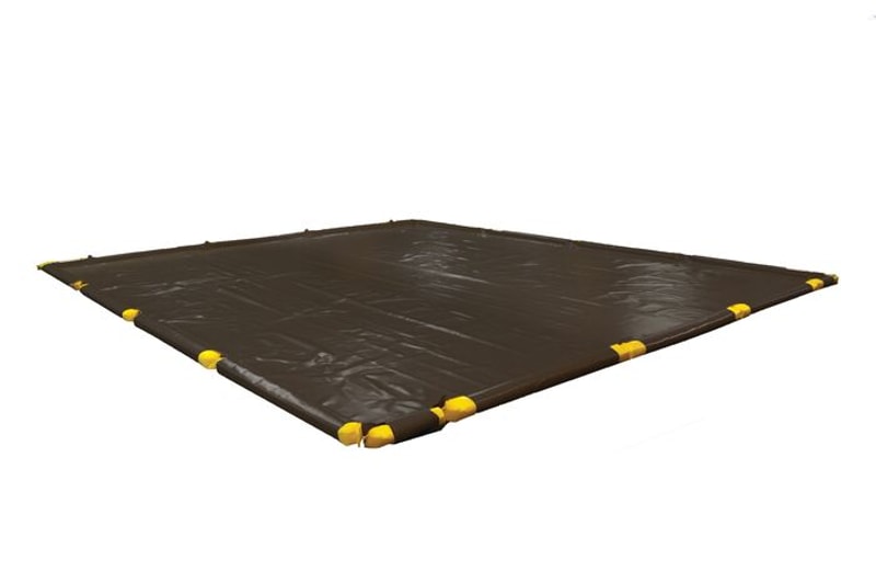 Justrite T8201BK 12' by 15' by 4.5in, 505 Gallon Capacity, Spill Containment Berm, Economy Design, SpillNEST™, Black