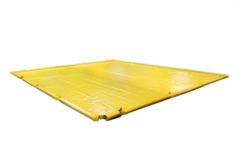 Justrite T8204YE 12' by 39' by 4.5in, 1310 Gallon Capacity, Spill Containment Berm, Economy Design, SpillNEST™, Yellow