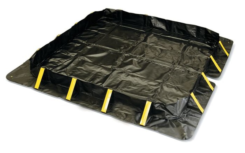 Justrite T8431 16' by 16' by 1’, 1914 Gallon Spill Capacity, SX Berm, Talon™, Black