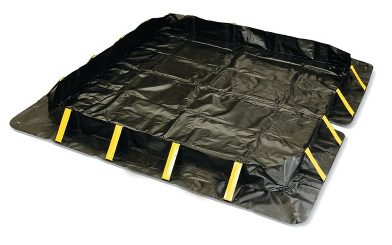 Justrite T8431 16' by 16' by 1’, 1914 Gallon Spill Capacity, SX Berm, Talon™, Black