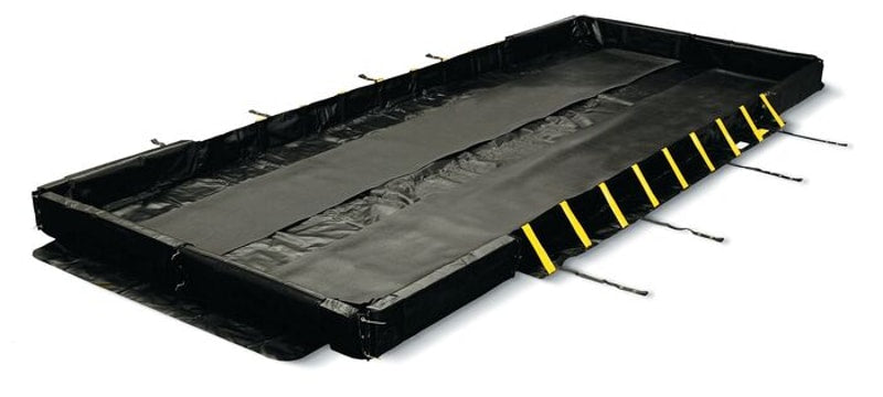 Justrite T8430DR 12' by 18' by 1', 1615 Gallon Spill Capacity, Drive-In and Drive-Out Berm, Talon™, Black - T8430D