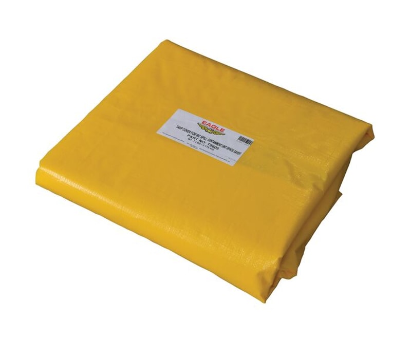 Justrite T8605 76inL by 80inW by 73.75inH, 1 IBC Containment Unit Tarp Cover, Yellow Spill Control