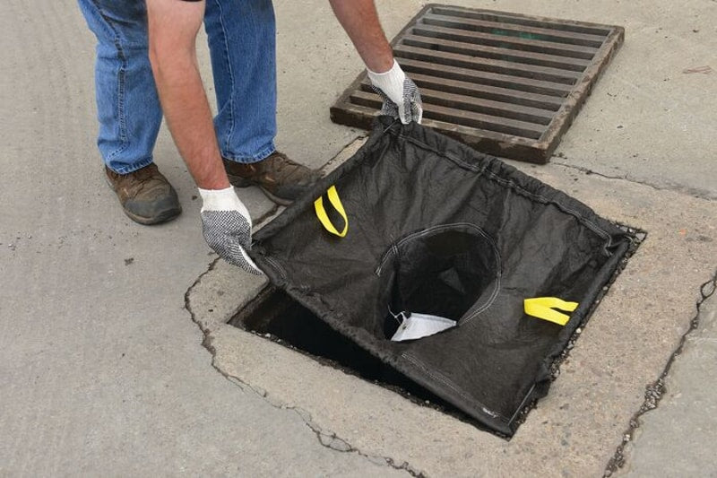 Justrite T8713B 36in by 48in, Catch Basin Filter Inlet Insert - Sediment and Oils - No Frame, StormNEST™ Spill Control