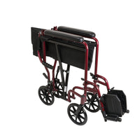 Compass Health ProBasics Aluminum Transport Chair with Footrest, Burgundy