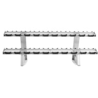 Freemotion Twin Tier Dumbbell Rack – Dual-Shelf 10-Pair Storage System with Individual Urethane Saddles