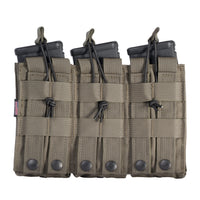 HighCom Armor Scorpion Triple Open-Top M4 Magazine Pouch | Tactical MOLLE-Compatible High-Capacity Rifle Magazine Placard
