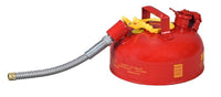 Justrite U211S 7/8in Metal Hose, Steel Safety Can for Flammables, Type II