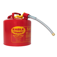 Justrite U211S 7/8in Metal Hose, Steel Safety Can for Flammables, Type II