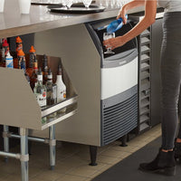 Scotsman UN324A-1 Undercounter Nugget Ice Machine with Bin / Chewable H2 Nugget Ice for Healthcare and Beverage Service
