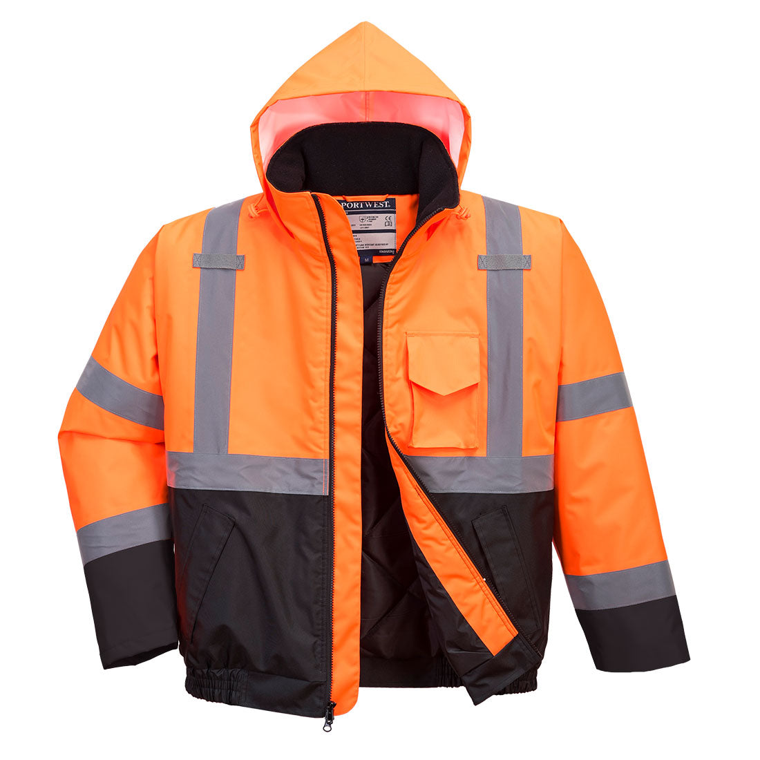 Portwest US363 Hi-Vis Contrast Winter Bomber Jacket