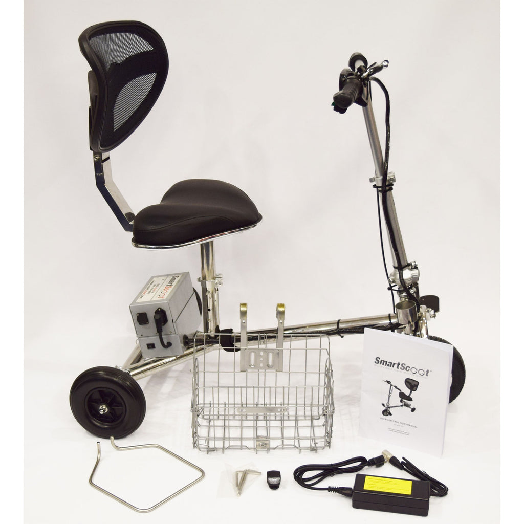 SmartScoot Lightweight Foldable 3-Wheel Mobility Scooter | Portable Personal Mobility