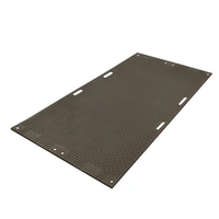 Checkers 4' x 8' VersaMAT® Ground Protection Mat, One Smooth Side, Hand Holes, 95 Ton Capacity, Black