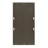 Checkers 4' x 8' VersaMAT® Ground Protection Mat, One Smooth Side, Hand Holes, 95 Ton Capacity, Black