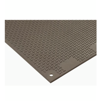 Checkers 4' x 8' VersaMAT® Ground Protection Mat, One Smooth Side, Hand Holes, 95 Ton Capacity, Black