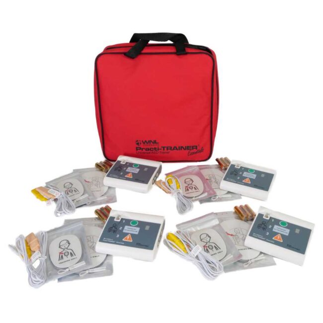 WNL AED Practi-TRAINER Essentials 4-Pack, English/Spanish