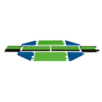 Checkers Kit 1, 5-Channel Yellow Jacket® AMS® Modular Accessibility Safety Ramp System, ADA Cable Protector for 1" Lines, SafeRay™ Hi-Viz Green
