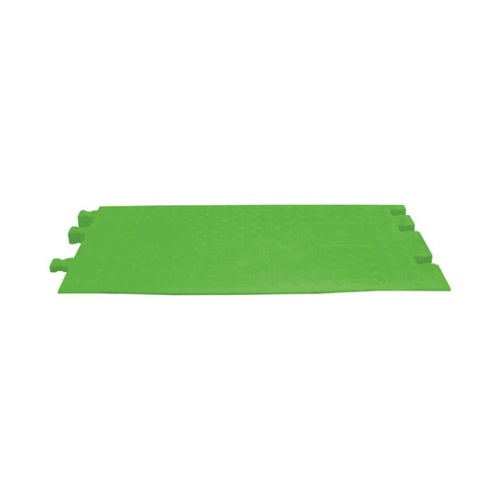 Checkers Female ADA Ramp for 5-Channel Yellow Jacket® AMS® Cable Protector, Fits 1" Lines, SafeRay™ Hi-Viz Green