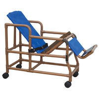 MJM 18.5" WoodTone Tilt-N-Space Shower Commode Chair