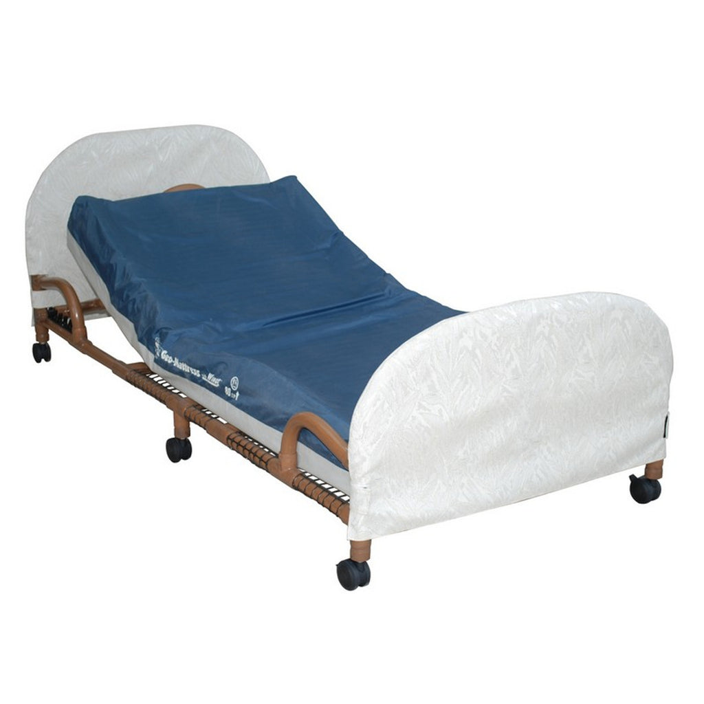 MJM 80" x 36" Wood Tone Low PVC Frame Homecare Bed, 250 lb Capacity