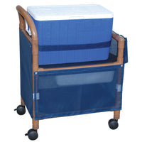 MJM 16" x 27" Wood Tone Refreshment Cart