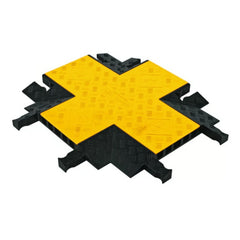 Checkers 4-Way Cross Section for YJ5-125-Y/B, 5-Channel Yellow Jacket Cable Protector