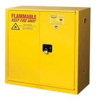 Justrite PI30X Paint Ink Safety Cabinet 3 Shelves 2 Door Sliding Self Close, 40 Gallon