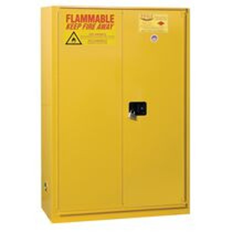 Justrite PI30X Paint Ink Safety Cabinet 3 Shelves 2 Door Sliding Self Close, 40 Gallon