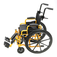 Proactive Medical Blaze Pediatric Wheelchair with Height-Adjustable Push Handles and Cushion Support