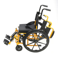 Proactive Medical Blaze Pediatric Wheelchair with Height-Adjustable Push Handles and Cushion Support