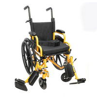 Proactive Medical Blaze Pediatric Wheelchair with Height-Adjustable Push Handles and Cushion Support