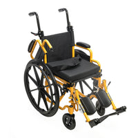 Proactive Medical Blaze Pediatric Wheelchair with Height-Adjustable Push Handles and Cushion Support