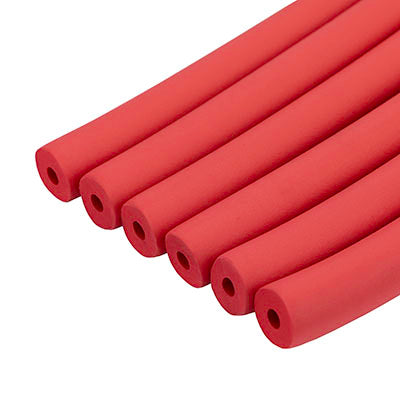 FabLife Foam Tubing, Red, 3/8", Pack of 6 — for Electrotherapy Pain Management
