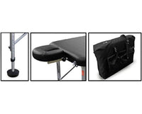 Hausmann Portable Treatment/Sideline Table 73" x 28" x 24", Black, 600 lb Capacity — for Treatment and Examination Rooms