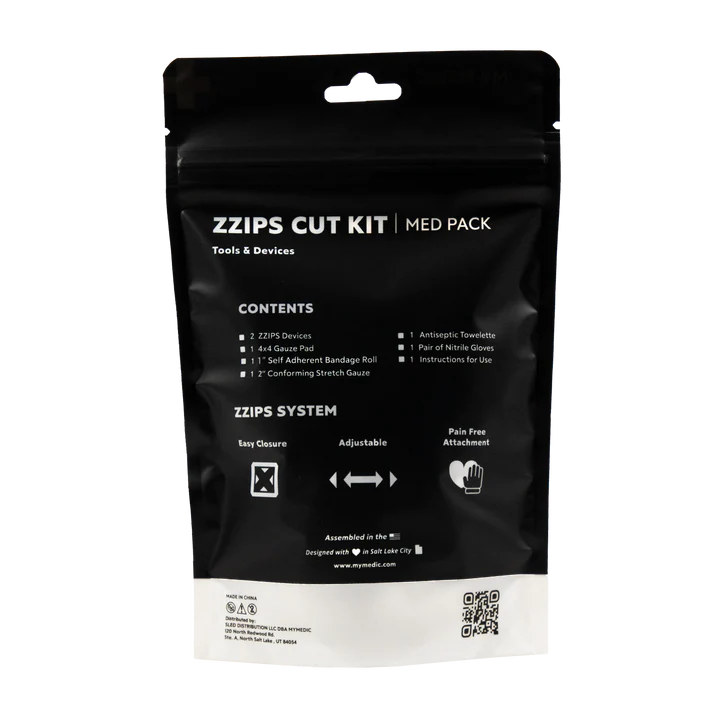 MyMedic ZZIPS Cut Med Pack | Professional Non-Invasive Suture Alternative for Rapid Laceration Repair
