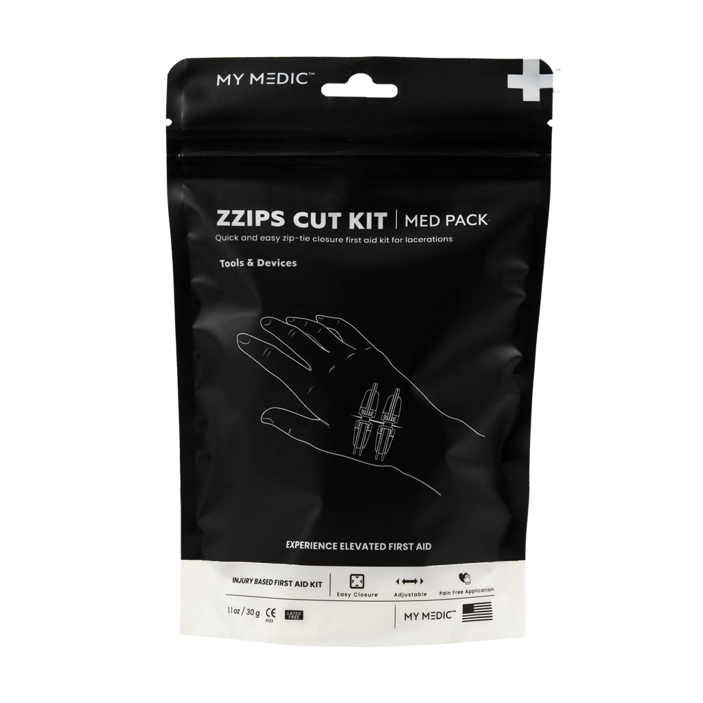 MyMedic ZZIPS Cut Med Pack | Professional Non-Invasive Suture Alternative for Rapid Laceration Repair
