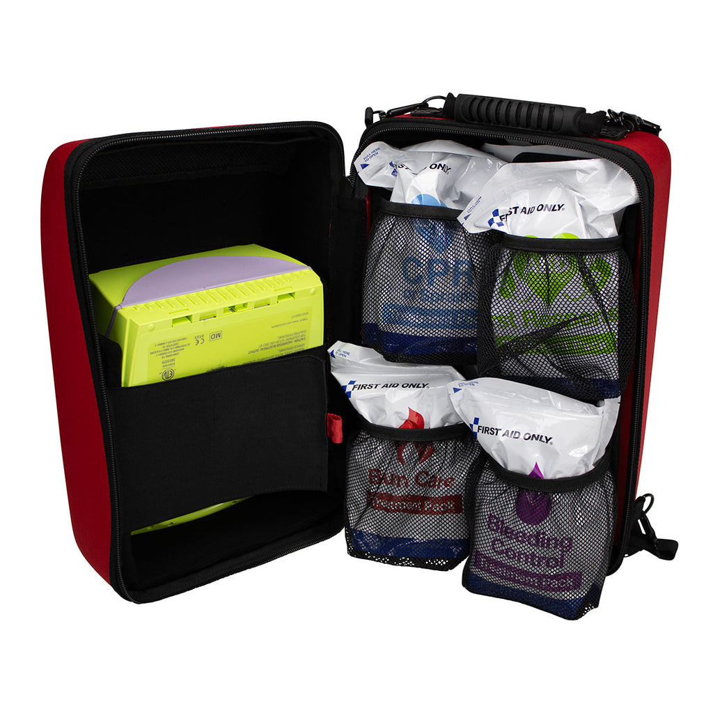 First Aid Only 91744 AED + First Aid Emergency Response Kit, ANSI B (AED Not Included)