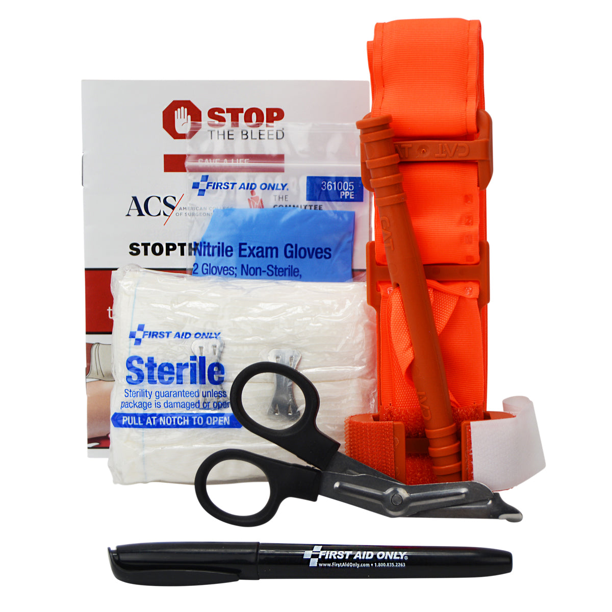 First Aid Only 91520 Bleeding Control Kit, California AB2260, Fabric Pouch