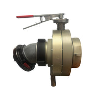 Flame Fighter BV7860AESH BV-78 Storz butterfly valve, 30° elbow, lever handle