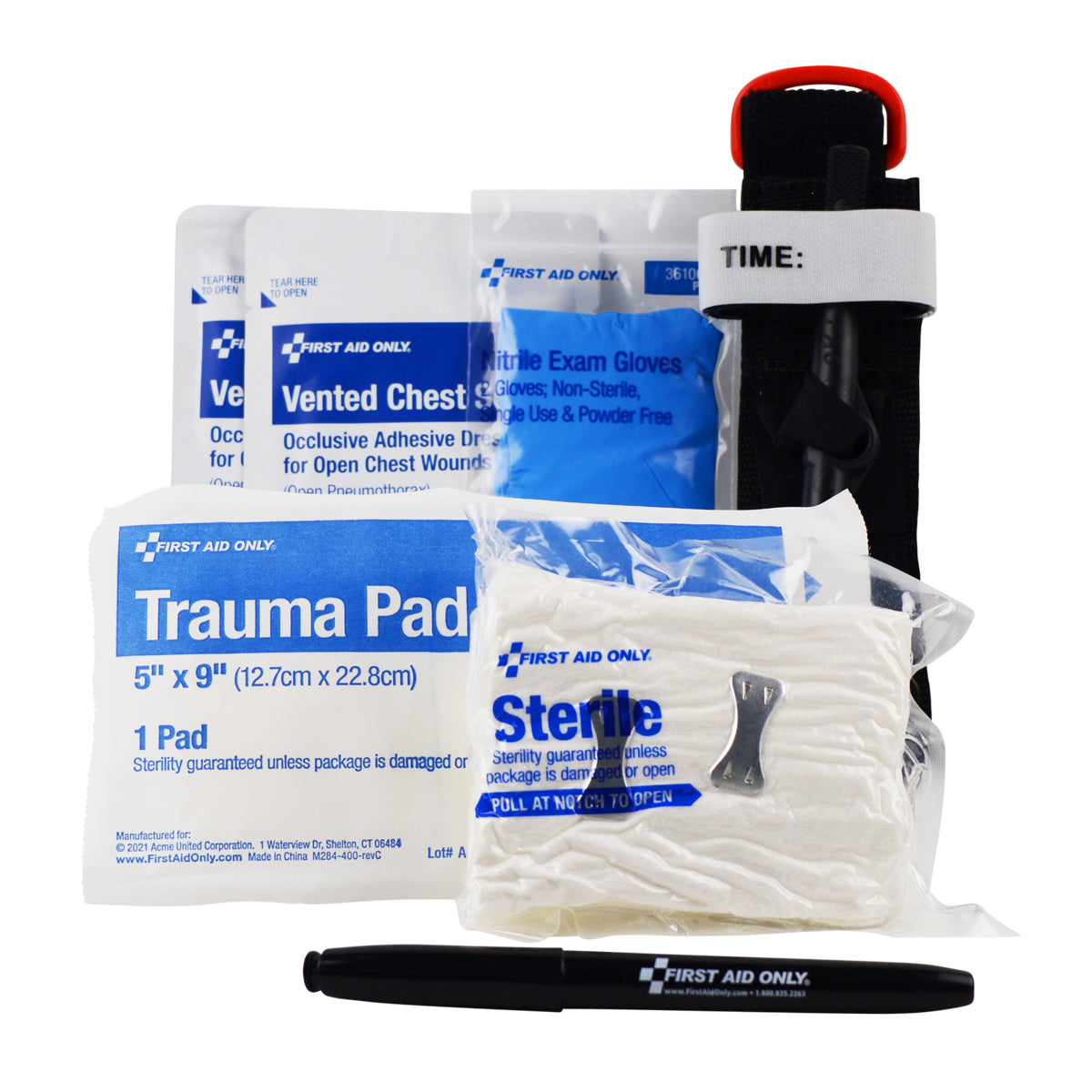 First Aid Only 91481-001 Bleeding Control Essential Kit, Limb & Chest